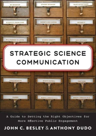 $PDF$/READ/DOWNLOAD Strategic Science Communication: A Guide to Setting the Right Objectives for