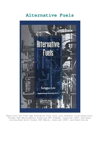 [DOWNLOAD] eBooks Alternative Fuels