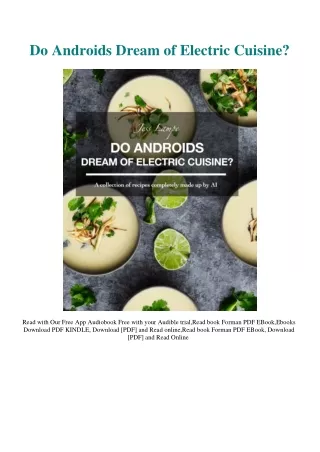 DOWNLOAD PDF Do Androids Dream of Electric Cuisine