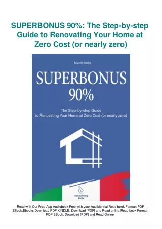 eBook DOWNLOAD SUPERBONUS 90% The Step-by-step Guide to Renovating Your Home at