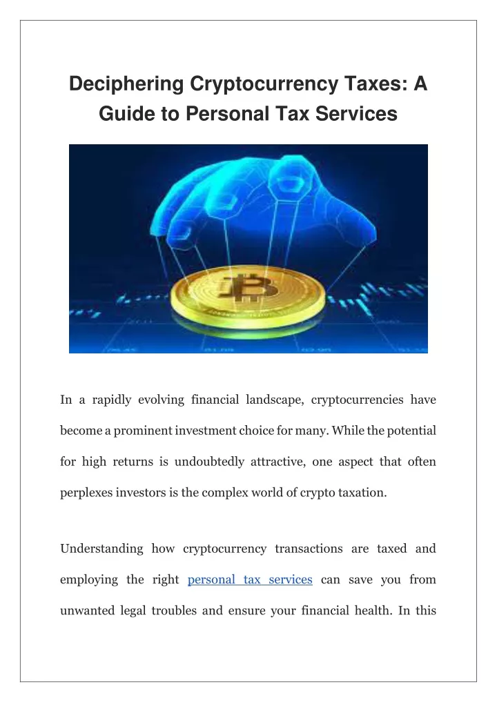 deciphering cryptocurrency taxes a guide