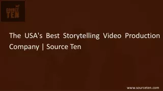Techniques and Advice for Storytelling in Video Production using Source Ten
