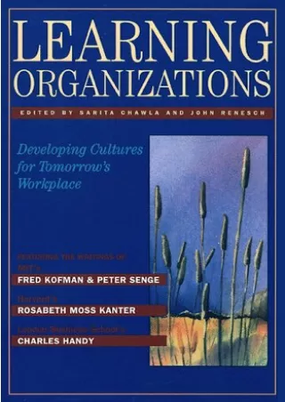 $PDF$/READ/DOWNLOAD Learning Organizations: Developing Cultures for Tomorrow's Workplace