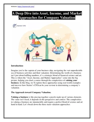A Deep Dive into Asset, Income, and Market Approaches for Company Valuation