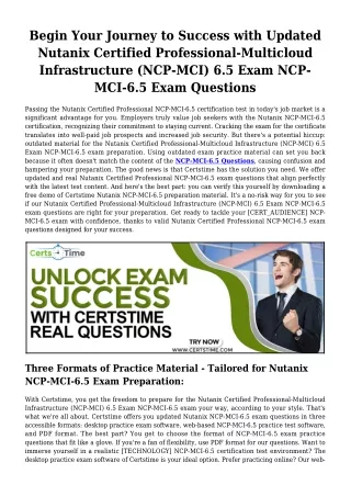 Nutanix NCP-MCI-6.5 Exam