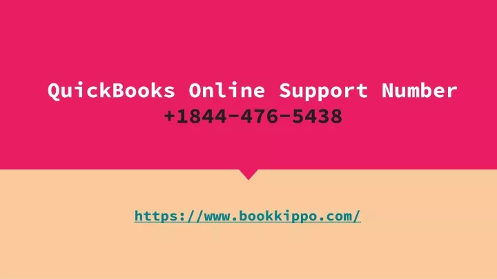 quickbooks online support number 1844 476 5438