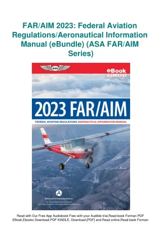 DOWNLOAD eBooks FARAIM 2023 Federal Aviation RegulationsAeronautical Information