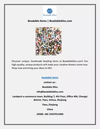 beadable items beadablebliss com