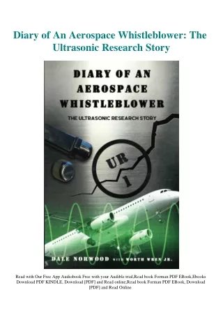 DOWNLOAD PDF Diary of An Aerospace Whistleblower The Ultrasonic Research Story