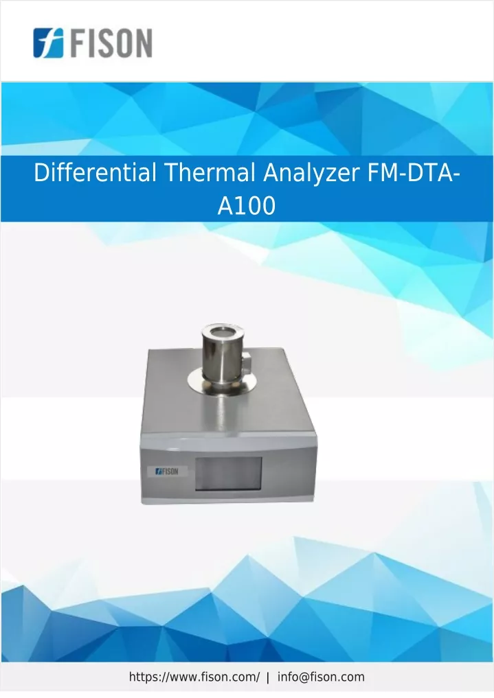 differential thermal analyzer fm dta a100
