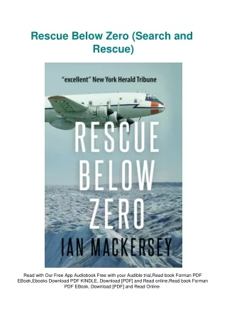 DOWNLOAD PDF Rescue Below Zero (Search and Rescue)