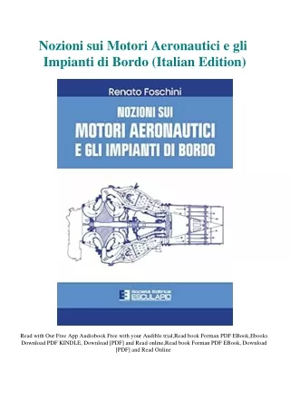 DOWNLOAD [eBook] Nozioni sui Motori Aeronautici e gli Impianti di Bordo (Italian