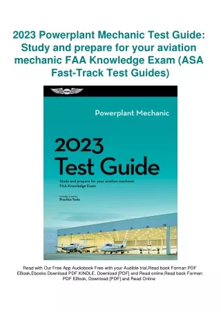 DOWNLOAD eBook 2023 Powerplant Mechanic Test Guide Study and prepare for your av