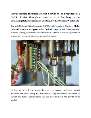 global electric insulator market growth