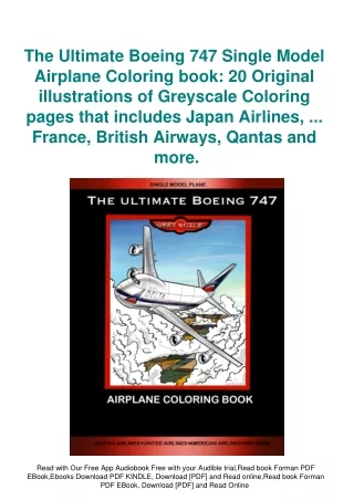 DOWNLOAD [eBook] The Ultimate Boeing 747 Single Model Airplane Coloring book 20