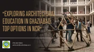 exploring architectural education in ghaziabad