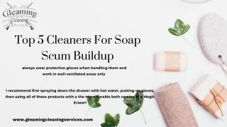 Top 5 Cleaners For Soap Scum Buildup