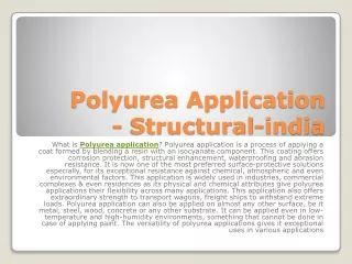 polyurea application structural india
