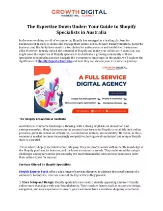 the expertise down under your guide to shopify