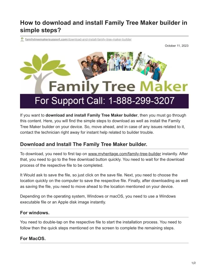 how to download and install family tree maker