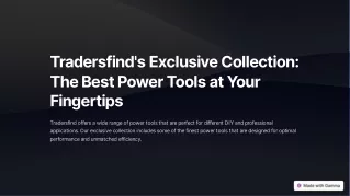 The Best Power Tools at Your Fingertips - Tradersfind's Exclusive Collection