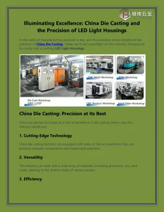 Illuminating Excellence China Die Casting and the Precision of LED Light Housings