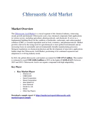 Chloroacetic Acid Market