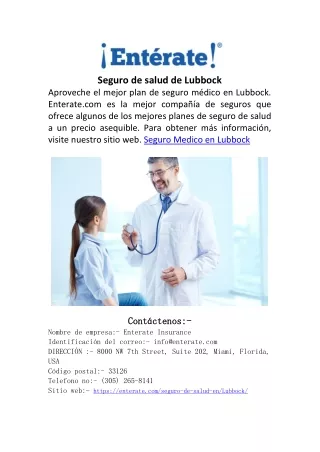 Seguro de salud de Lubbock