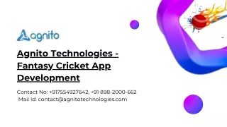 Agnito Technologies - Fantasy Cricket App Development