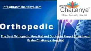 The Best Orthopedic Hospital and Doctor in Pimpri Chinchwad BrahmChaitanya Hospital