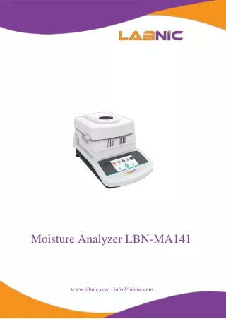 moisture analyzer lbn ma141