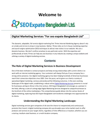 Digital Marketing Services