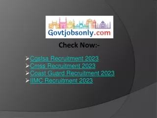 Cgslsa Recruitment 2023