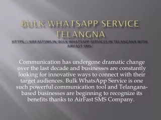 Bulk whatsapp service telangna