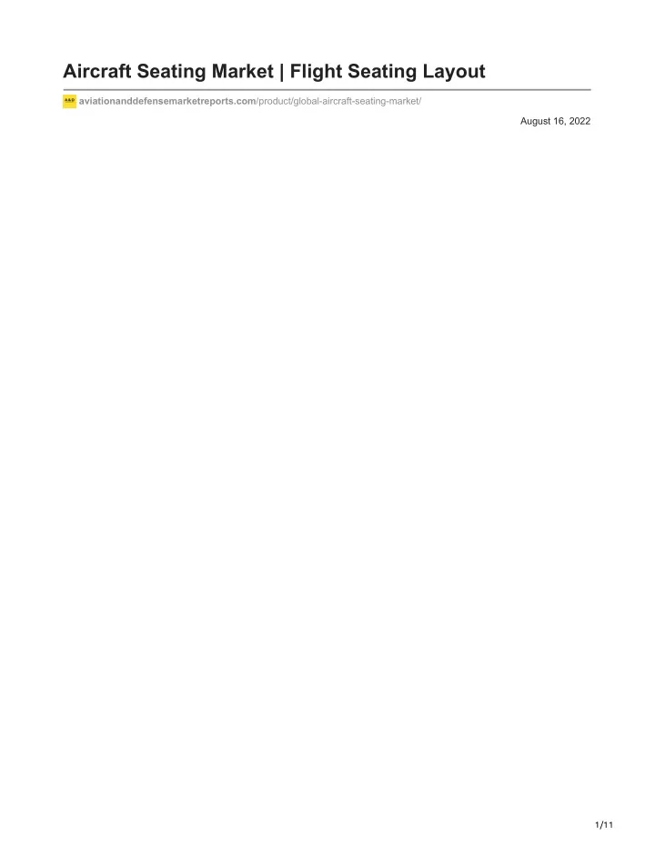 aircraft seating market flight seating layout