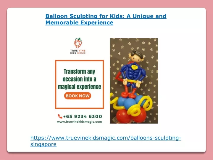 balloon sculpting for kids a unique and memorable