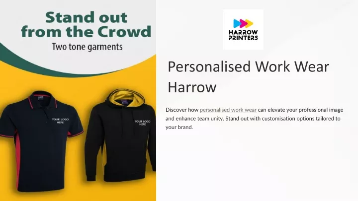 personalised work wear harrow