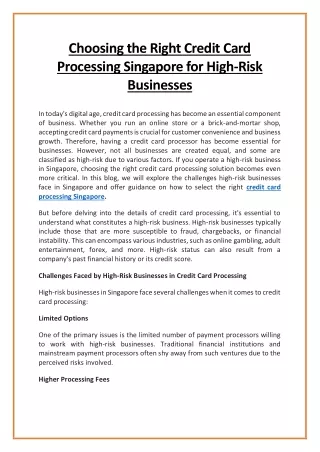 Streamlined Merchant Services and Secure Credit Card Processing