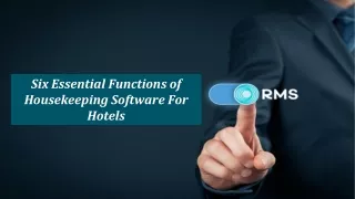 Six Essential Functions of Housekeeping Software For Hotels