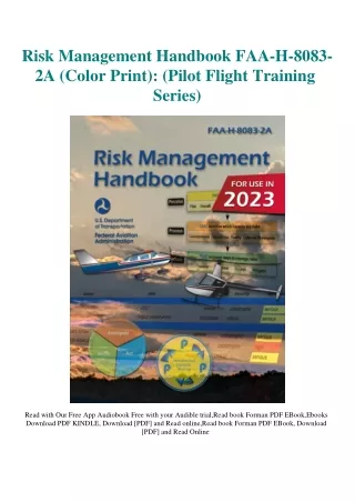 DOWNLOAD eBook Risk Management Handbook FAA-H-8083-2A (Color Print) (Pilot Fligh