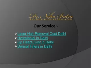 Laser Hair Removal Cost Delhi