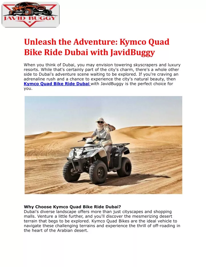 unleash the adventure kymco quad bike ride dubai