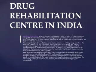 DRUG REHABILITATION CENTRE IN INDIA