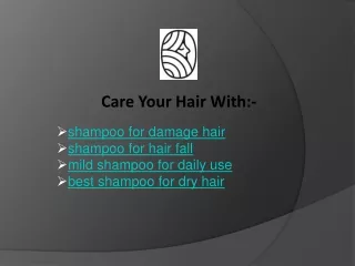 shampoo for damage hair