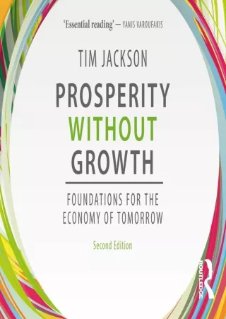 Download Book [PDF] Prosperity without Growth: Foundations for the Economy of Tomorrow