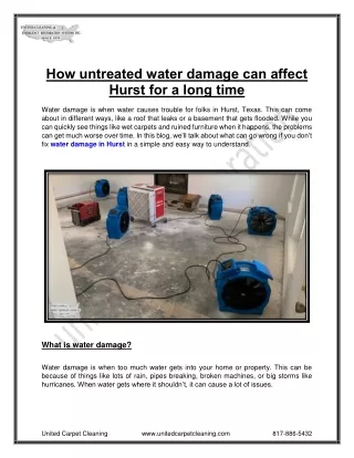 How untreated water damage can affect Hurst