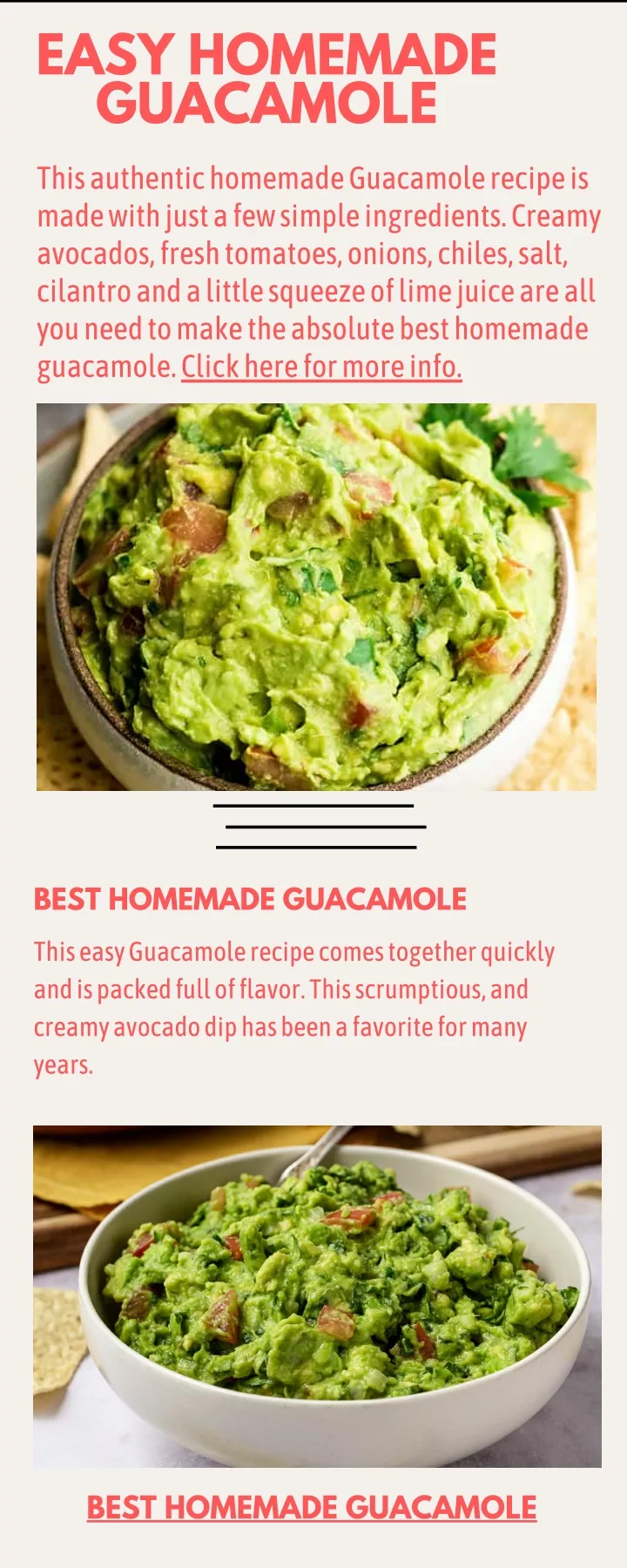 easy homemade guacamole