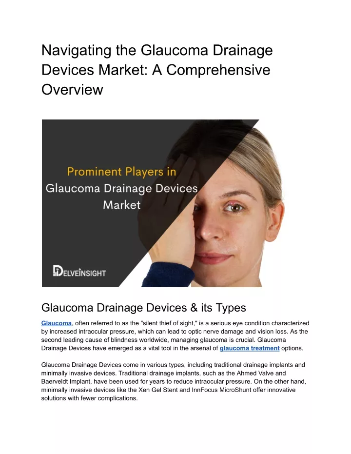 navigating the glaucoma drainage devices market