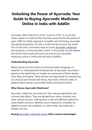 Unlocking the Power of Ayurveda