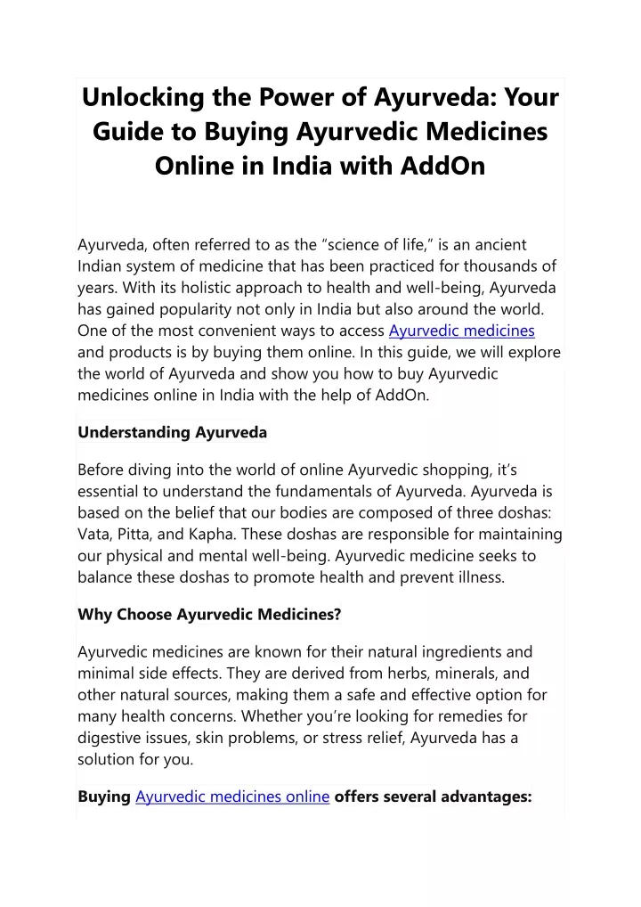 unlocking the power of ayurveda your guide